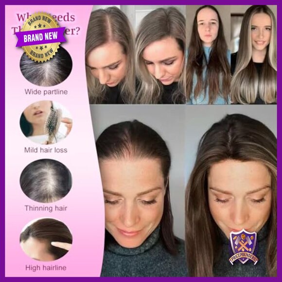 20 Inch Synthetic Clip-In Hair Topper for Thinning Hair, Adds Volume main image 6